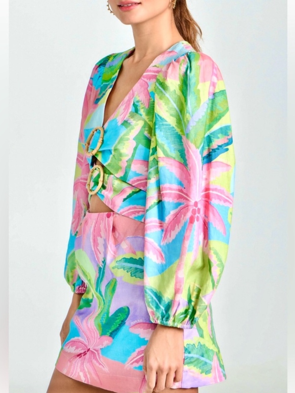 πΊπHPππΊ NWT Farm Rio Beach Vibe Mini Dress - Picture 4 of 16